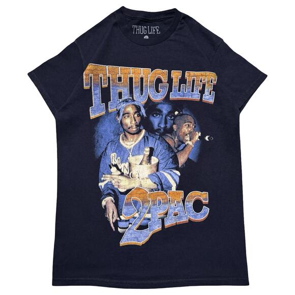 Thug Life 2 Pac Graphic Rap Tee T Shirt Men's S Hip Hop - Picture 1 of 6